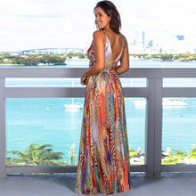 Strap leak back beach dress