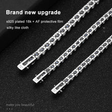 KNOBSPIN D VVS1 Moissanite Tennis Bracelet Original s925 Sterling Silver Plated 18k White Gold with GRA Bracelets for Women