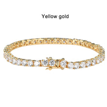 KNOBSPIN D VVS1 Moissanite Tennis Bracelet Original s925 Sterling Silver Plated 18k White Gold with GRA Bracelets for Women