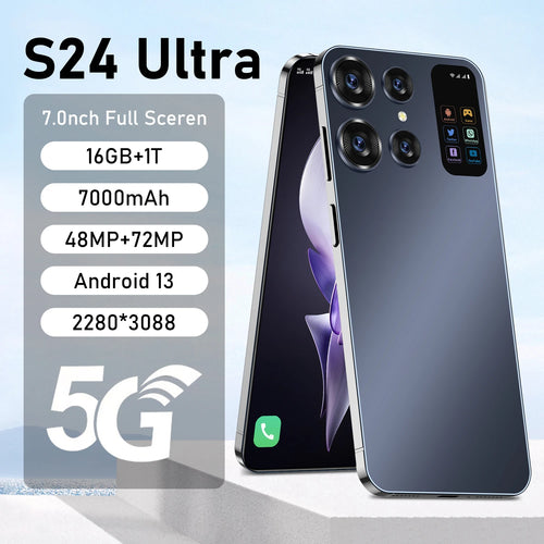2024 NEW Original S24 Ultra Smartphone Qualcomm8 Gen 2 16G+1TB 7000mAh 48+72MP 4G/5G Network Cellphone Android Mobile Phone