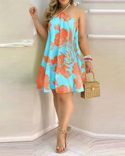 Summer Dress Off-Shoulder Hanging Neck Sleeveless Sexy Dresses Women
