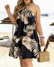 Summer Dress Off-Shoulder Hanging Neck Sleeveless Sexy Dresses Women