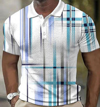 Men's Casual Short-sleeved Lapel 3D Printed T-shirt