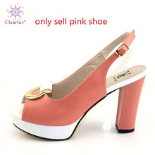 Italian Shoes with Matching Bags Set Decorated with Rhinestone