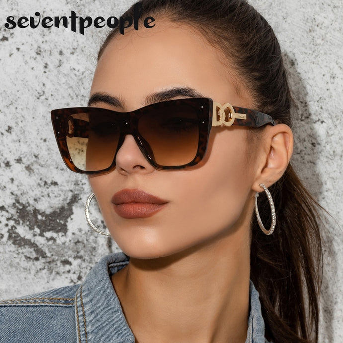 Rimless Cat Eye Sunglasses Women 2023 Luxury Brand Designer