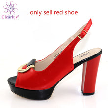 Italian Shoes with Matching Bags Set Decorated with Rhinestone