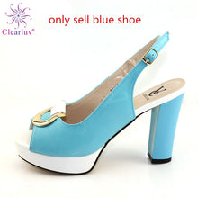 Italian Shoes with Matching Bags Set Decorated with Rhinestone