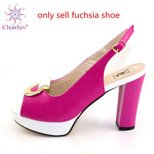 Italian Shoes with Matching Bags Set Decorated with Rhinestone