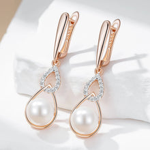 Rose Gold Color Drop English Earrings for Women