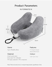 Neck Pillow Travel U-shaped Inflatable Pillow H Hooded