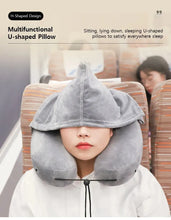 Hooded Travel Neck Pillow