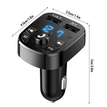 Car Hands-free Bluetooth compaitable 5.0 FM Transmitter Car Kit MP3 Modulator Player Handsfree Audio Receiver 2 USB Fast Charger