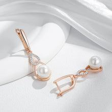 Rose Gold Color Drop English Earrings for Women