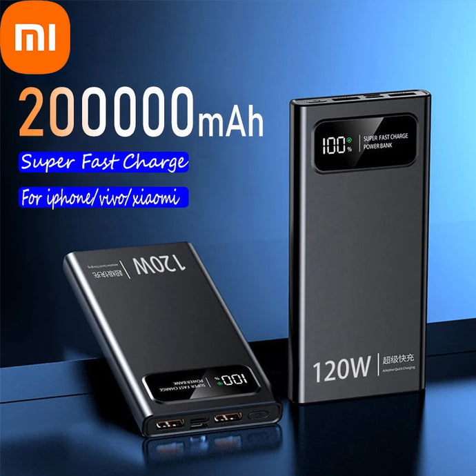 Xiaomi 200000mAh 120W Power Bank Super Fast Charging Battery