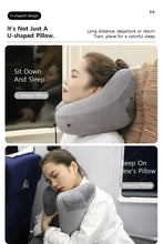 Neck Pillow Travel U-shaped Inflatable Pillow H Hooded