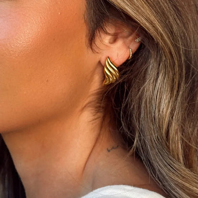 Croissant Earrings Personalized Metal