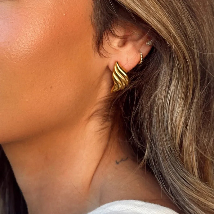 Croissant Earrings Personalized Metal