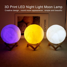 8cm Moon Lamp LED Night Light Battery Powered