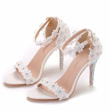 Crystal Queen Women Lace Wedding Shoes /8