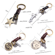 Multiple Guitar Butterfly Pendant Suspension Leather Keychain