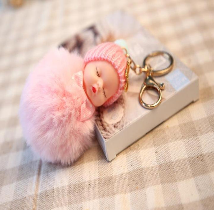 New imitation rabbit hair key ring